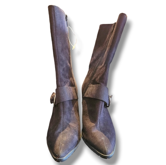 Suede calf high boots - Picture 8 of 9